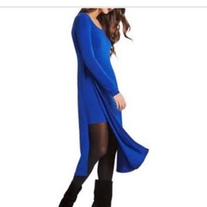 BCBGeneration Women Electric Blue Jersey Side-Slit Dress Size M